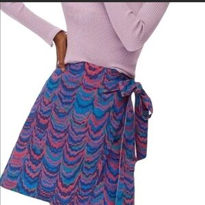 Anthropologie Porridge Iris Wrap mini skirt M